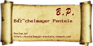 Büchelmayer Pentele névjegykártya